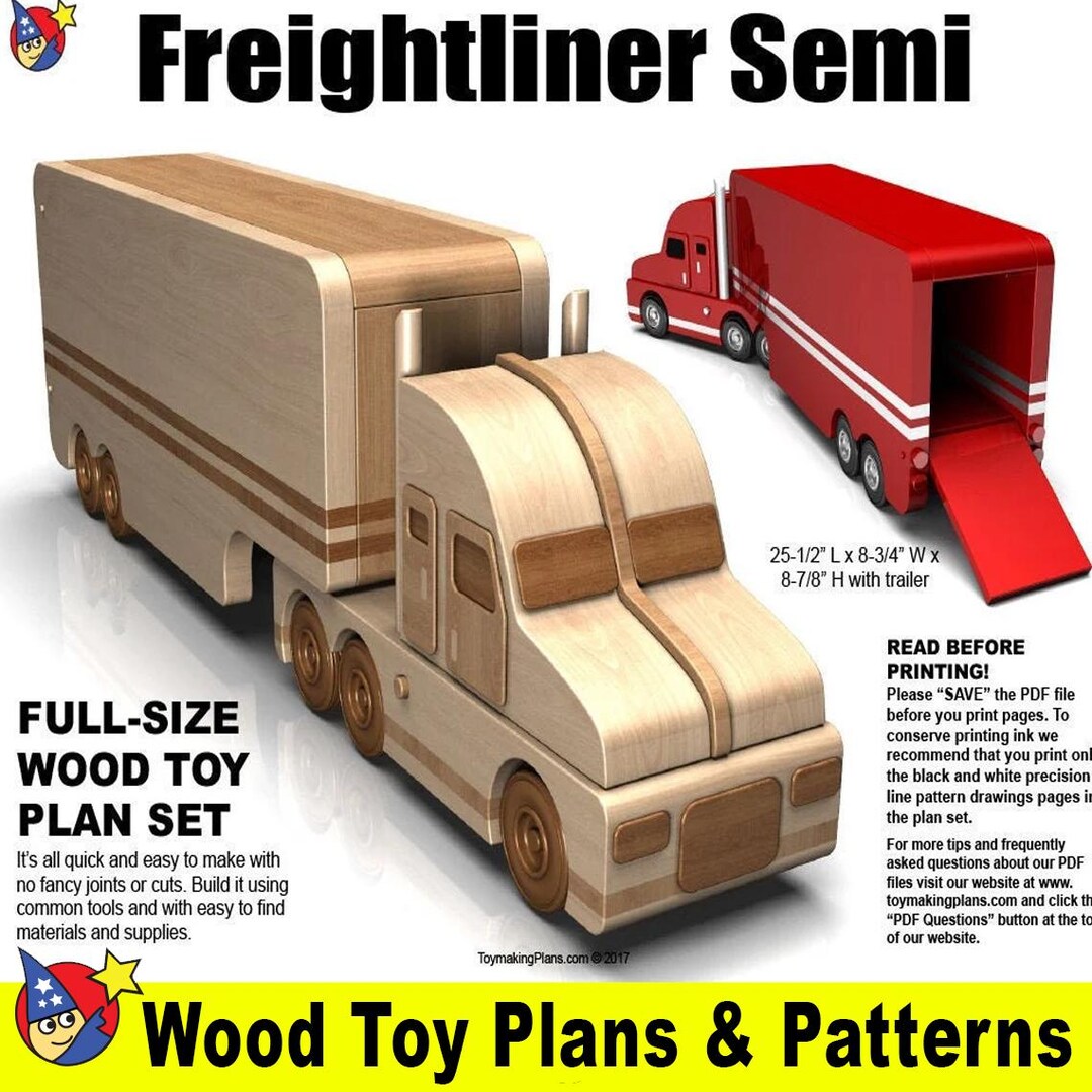 freightliner-semi-truck-wood-toy-plan-patterns-pdf-download-etsy for Free Wooden Toy Plans Printable Pdf Freightliner Semi Truck Wood Toy Plan & Patterns (PDF Download) - Etsy for Free Wooden Toy Plans Printable Pdf