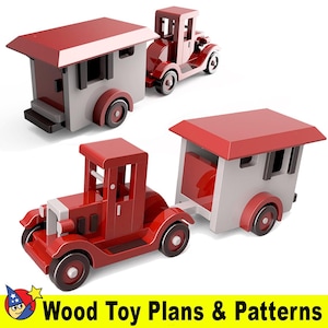 Quick N Easy 1922 Hello Dolly Coupe & Camper Wood Toy Plans and Patterns (2 PDF Downloads)