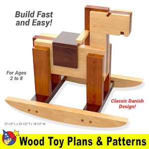 Super Simple Trojan Rocking Horse Wood Toy Plans & Patterns (PDF Download)