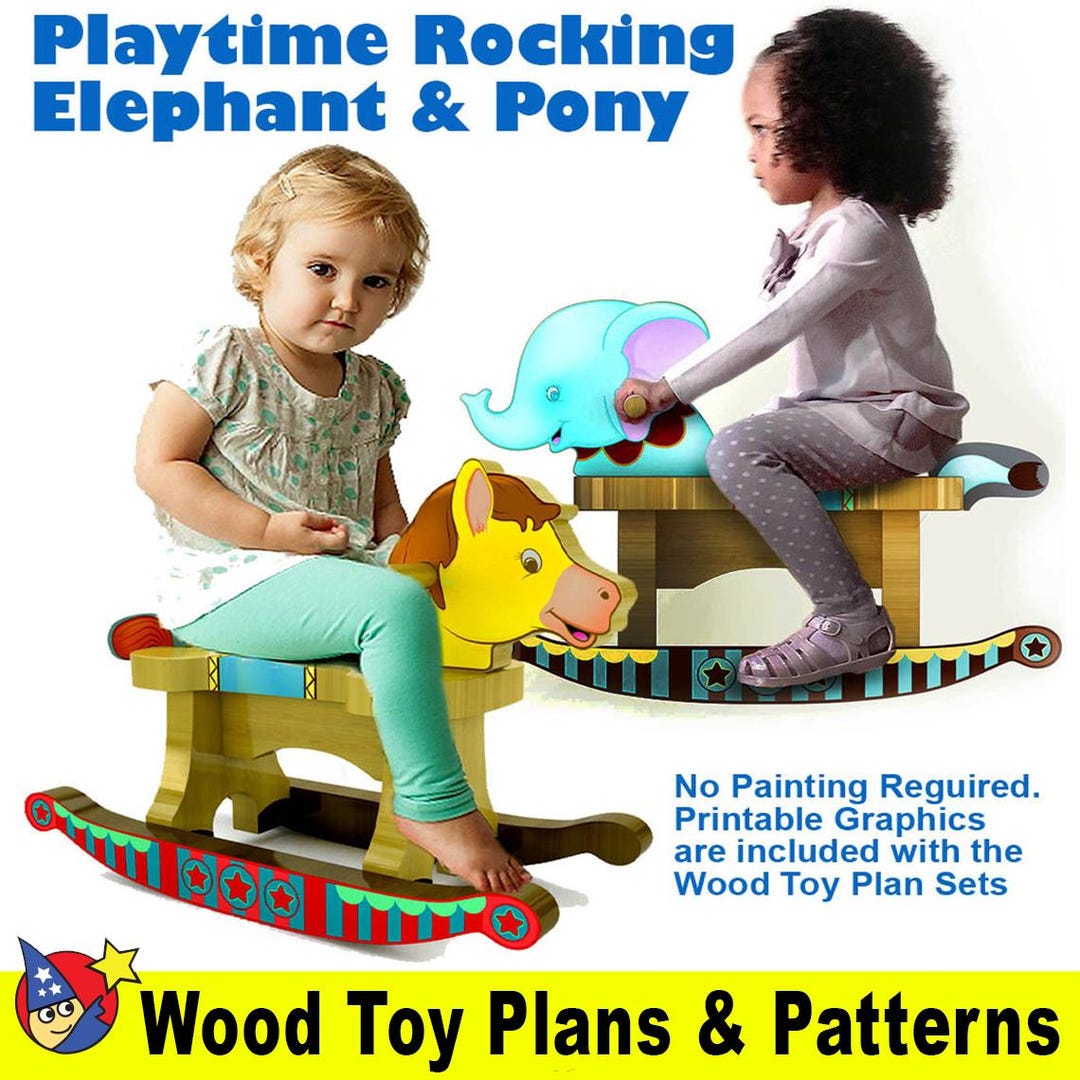 Playground Rocking Elephant Playtime Toddler's Rocking Elephant + Rocking Pony (2 PDF Downloads) - Etsy