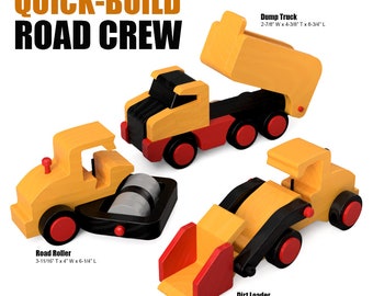 Quick-Build Road Crew Wood Toy Plans & Patterns (3 PDF Downloads)