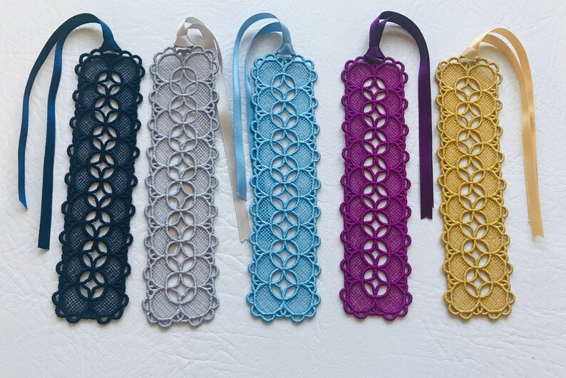 Lace Rings Bookmarks Free Standing Lace FSL Bookmarks 13th Etsy