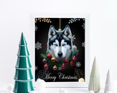 Personalized Christmas Pet Portrait Ornament: Custom Dog Gift (Digital File)