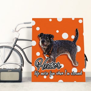 Abstract popart Pet artwork | Custom Made Pet Portrait from Photo | Digital Dog Painting |  pet lover gift in colorful pop-art style