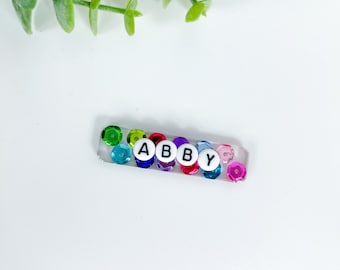 Name Hair Clips | Barrettes and Clips | Hair Accessory | Personalized and Custom Hair Clips for Gifts | Glitter Hair Clip