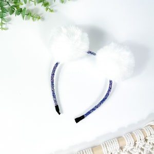 White Pom Pom Headband | The Fuzzle Pom | Rainbow Pom Pom Headband | Fauz Fur Headband | Pom Pom Ear Headband | Hair Accessories