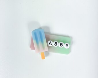 Name Hair Clips | Barrettes and Clips | Hair Accessory | Personalized and Custom Hair Clips for Gifts | Glitter Hair Clip