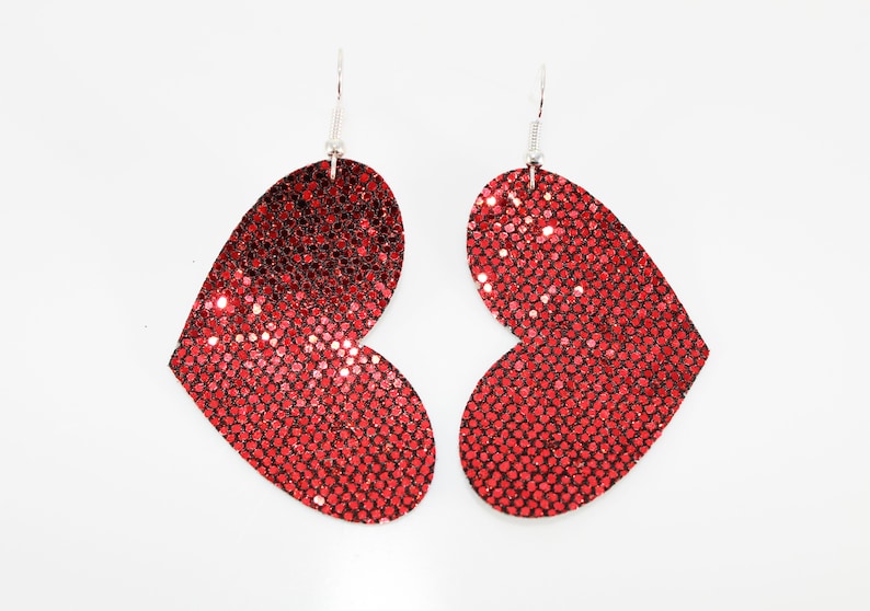 Leather Earrings Heart Faux Leather Earrings Leather Earrings Tear Drop Faux Leather Teardrop Earrings