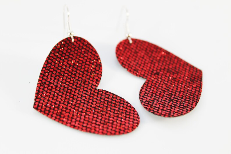 Leather Earrings Heart Faux Leather Earrings Leather Earrings Tear Drop Faux Leather Teardrop Earrings