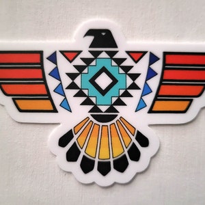 Thunderbird Sticker: Clear Vinyl Decal – Southwestern Art