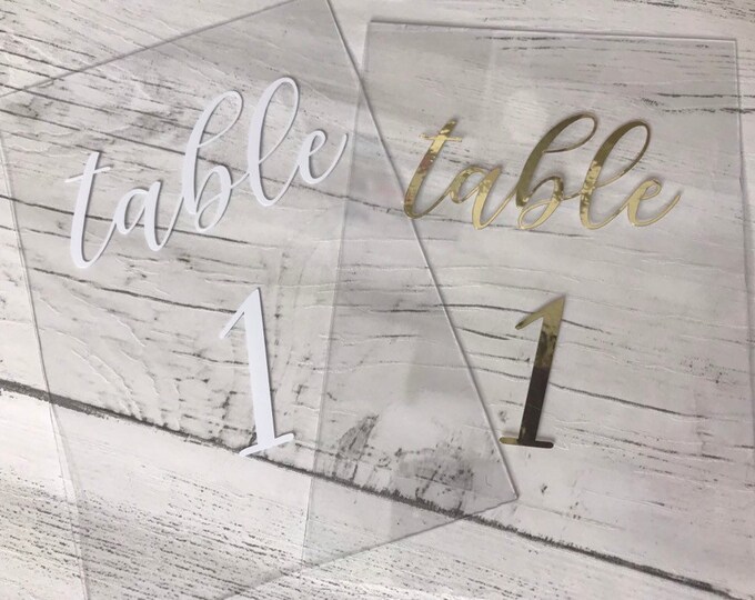 Wedding Table Number Vinyl Decal Stickers Etsy UK