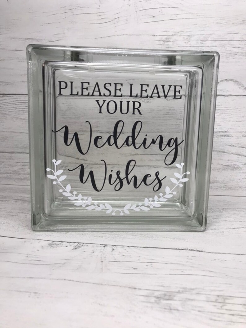 Wedding Guest Book Alternative Decorative Glass Block For Etsy