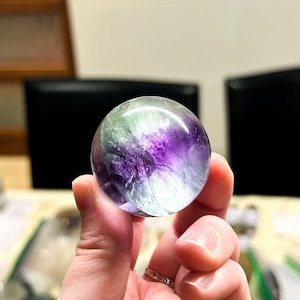 Gem-grade AAAA fluorite sphere