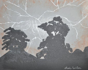 Storm - Acrylic Painting - Lightning - Original Art