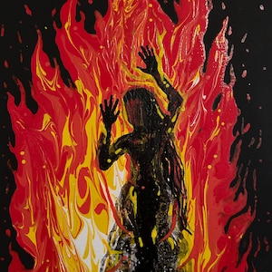 Inferno - acrylic paint - original art