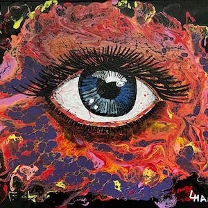 Eye of Fire - acrylic paint - original art
