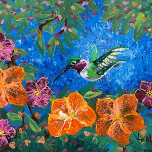 Hummingbird - Acrylic Paint - Original Art