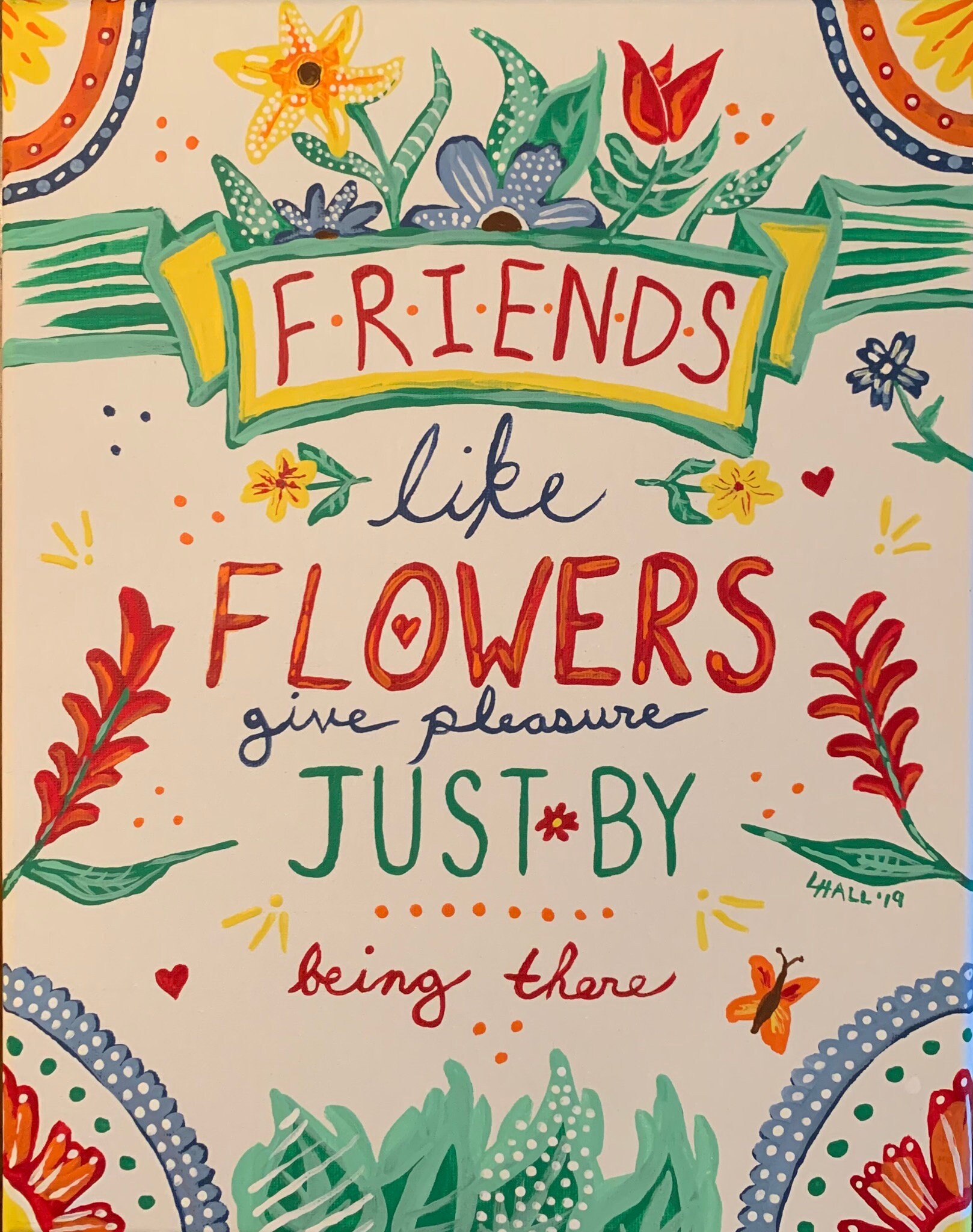Friends Like Flowers Give Pleasure Just by Being There Etsy