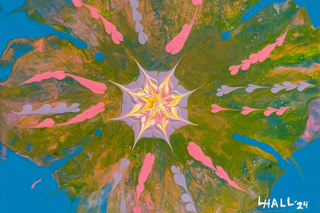 Spring Bloom - Acrylic Paint - Poster Print and Stickers - Etsy