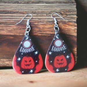 Pendientes Planchette de tabla Ouija de Halloween