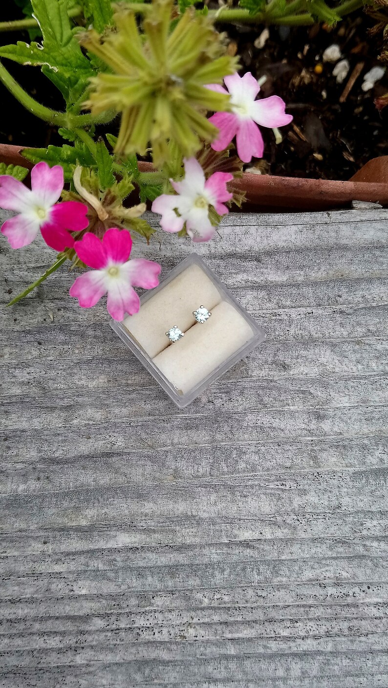 Natural Light Blue Zircon Earrings EarthMined Cambodian Etsy