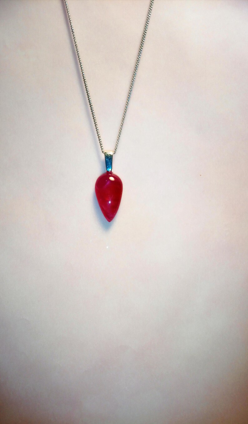 Ruby Cabochon Pendant Natural Ruby Cabochon Pear/Teardrop | Etsy