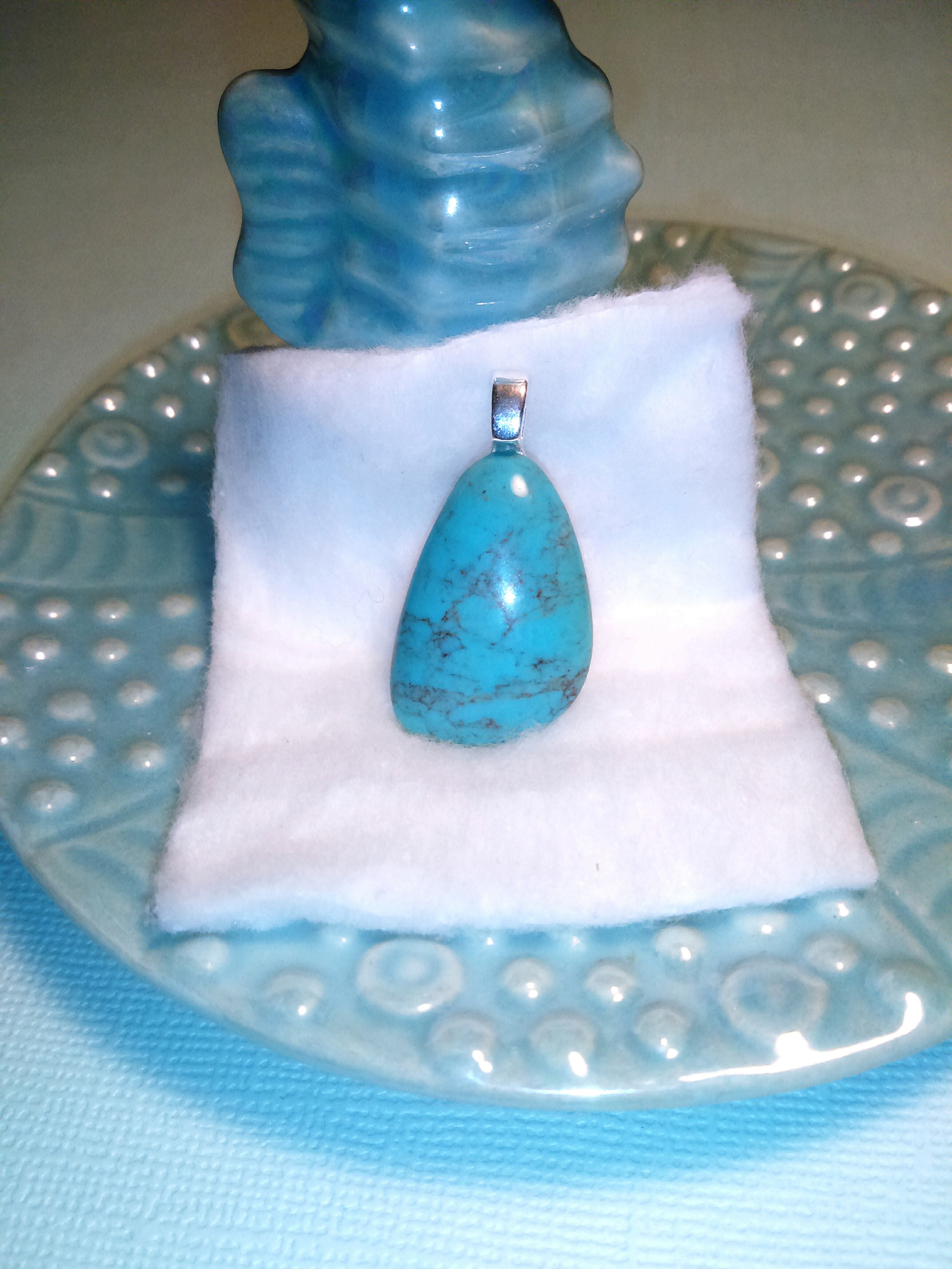 Turquesa Robins Huevo Azul Colgante Natural Arizona turquesa | Etsy