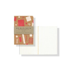 Plain Red square Textile Series RO-BIKI NOTE Yamamoto Paper image 1
