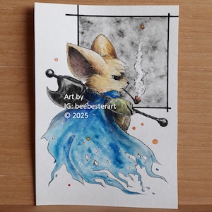 ORIGINAL artwork - Mouse warrior / Mouse knight Illustration painting