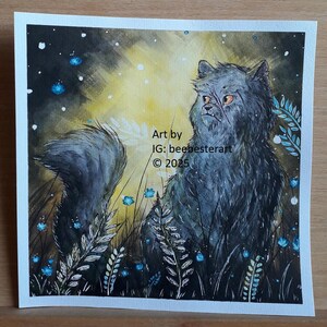 ORIGINAL - Warrior cats - Yellowfang Illustration painting