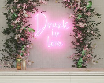 Wedding Neon Sign, Neon Sign , Business Logo LED Neon Sign, Lighting Sign, Led Logo Custom Neon Sign, Door sign, drunk in love neon sign