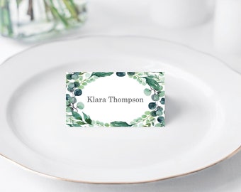 Flower Place Card (up to 70 names per order), Seating Card, Personalized Wedding or Celebration Card, Escort Card print yourself #024
