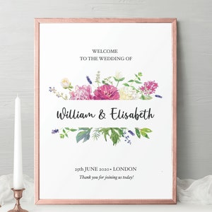 A1 Welcome Board for Birthday Party Welcome Sign Wedding Welcome sign Eucalyptus in any language #024 Greeting Sign to Wedding for Guest
