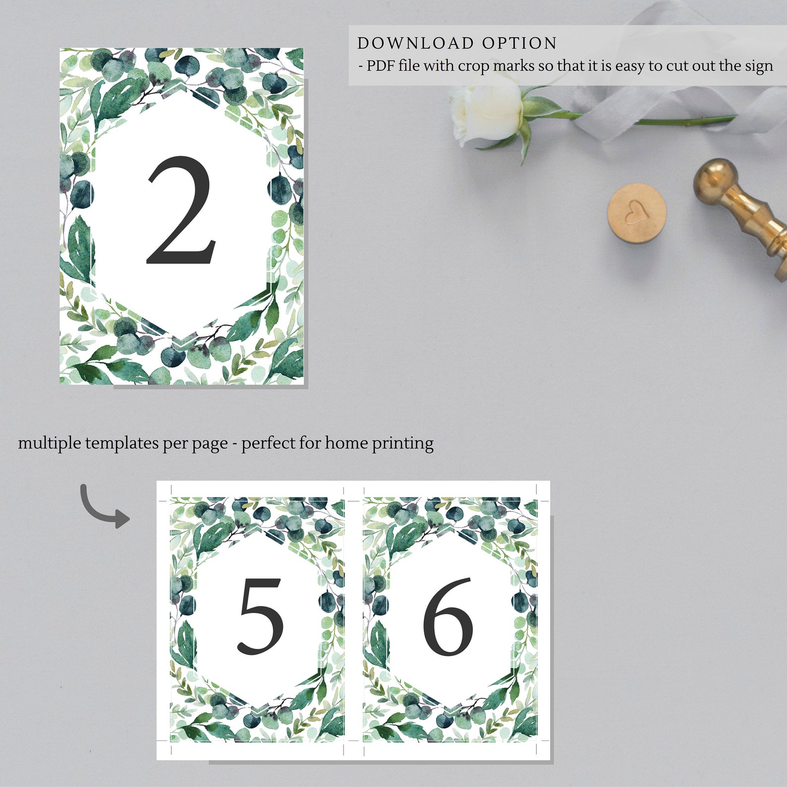 Printable Table Numbers 1 15 Printable Table Numbers green Etsy