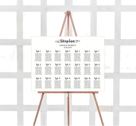 Seating Arrangement Chart