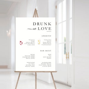 Drunk in Love Printable Bar Menu Template Signature Cocktails Sign Drinks Menu Download Elegant Wedding Bar Sign Signature Drink Sign