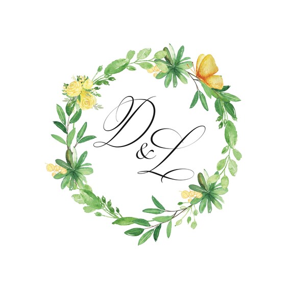 Individual Wedding Monogram Butterfly Logo Couple Name Etsy Individual Wedding Monogram Butterfly Logo Couple Name Etsy