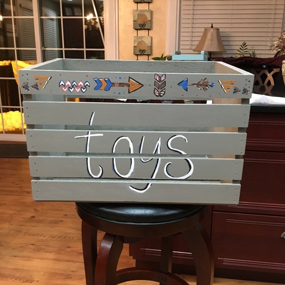 Custom Personalized Crate Toy Box Storage Box Etsy