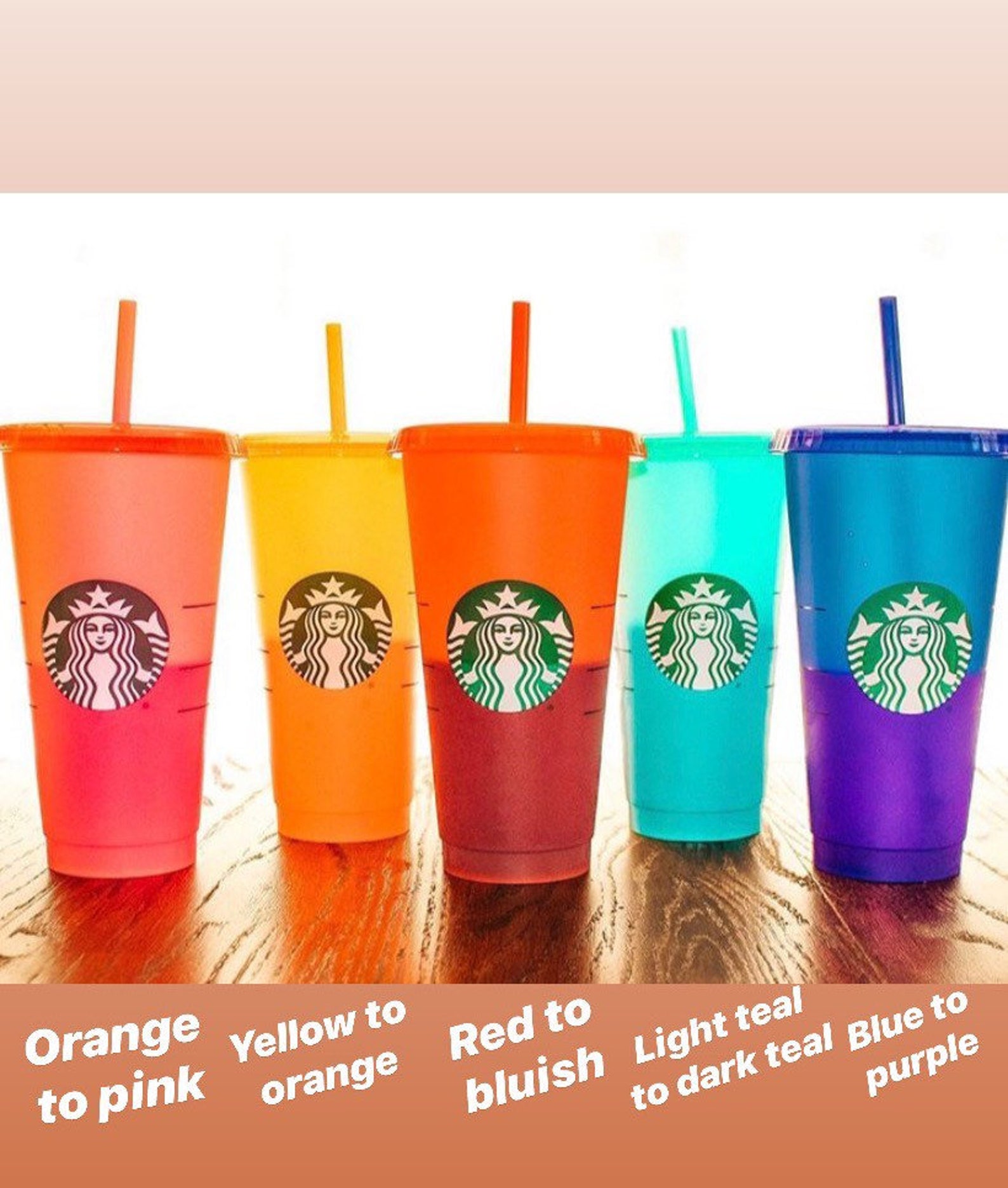 Starbucks Color Changing Tumbler Etsy