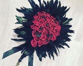 Skulled bridal flowers, custom wedding package, gothic wedding flowers, skull wedding, skull flowers, package deal