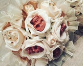 Custom flowers, alrernative wedding, skulled bridal flowers, skulled bouquet, goth wedding, themed wedding, unique wedding