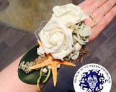 Stunning mermaid ocean themed corsage alternative wedding prom