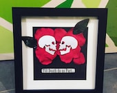 Till death do us part, framed gift, alternative wedding, skulled gift, skulls, till death, goth wedding, wedding gift,