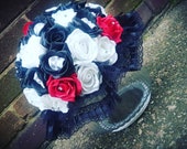 Large round skulled bridal bouquet, alternative wedding, skulls, goth bride, alternative bride, unique theme, bridal flowers, custom made