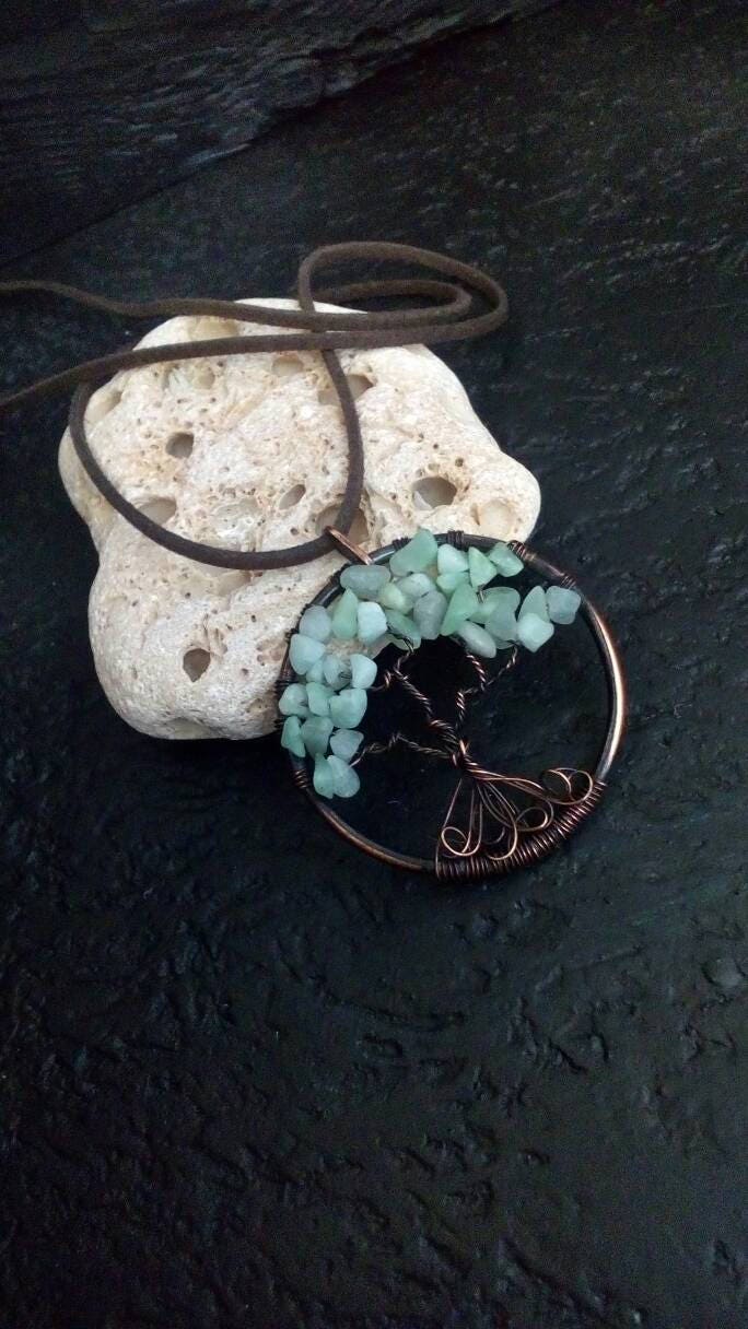 Yggdrasil Pendant Gift for Men Aventurine Necklace Wire - Etsy