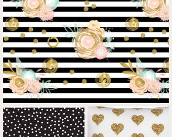 black and gold crib bedding sets
