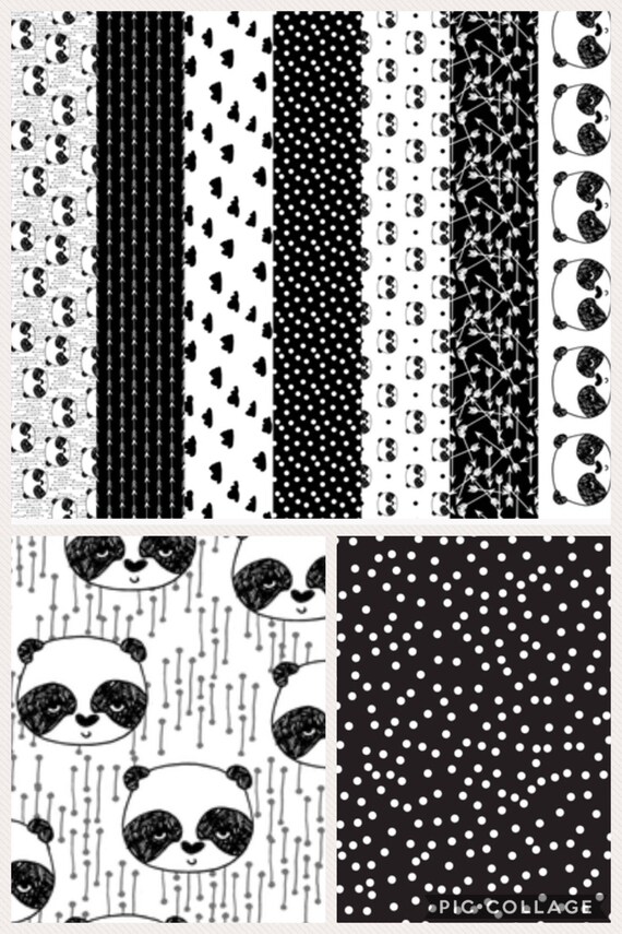Bumperless Panda Crib Bedding Set Black And White Nursery Mordern For Gender Neutral Baby Blanket