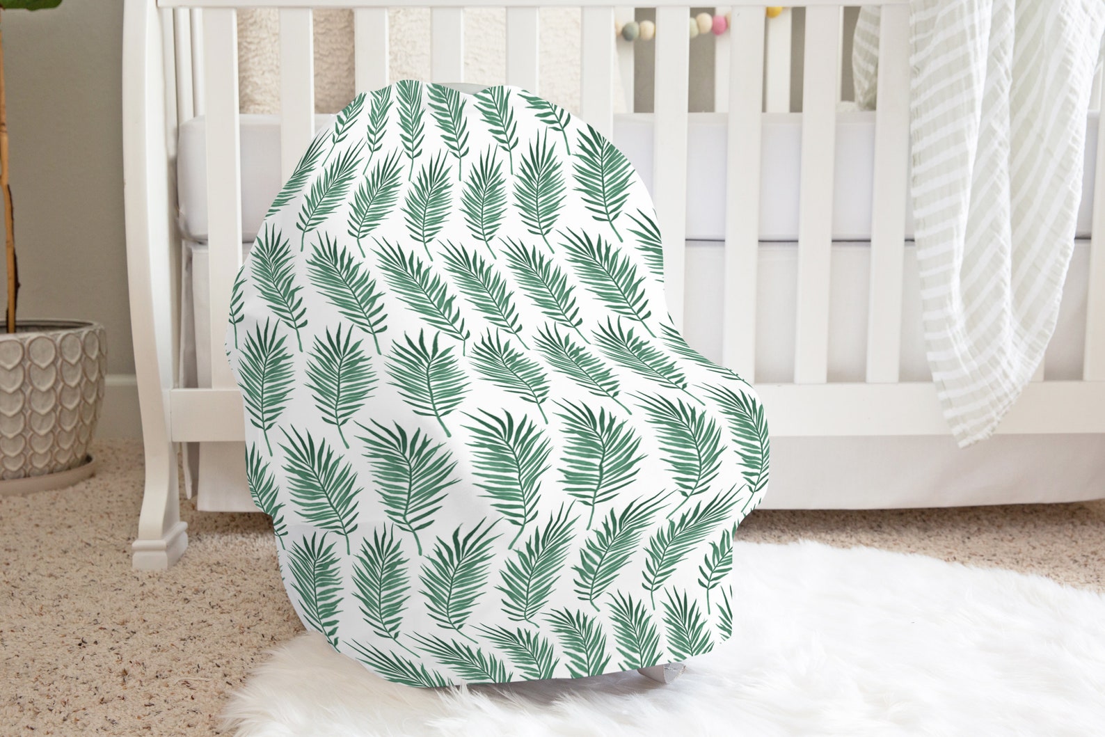 Tropical Leaf Crib Bedding Set Gender Neutral Safari Themed Etsy