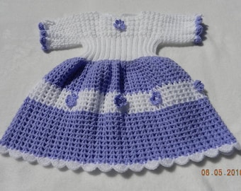 Baby Dress Purple/White gr. 86/92