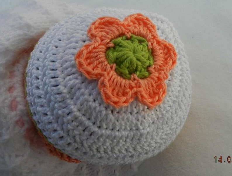 Baby Crochet Hat gr: 35-36 cm head circumference image 3